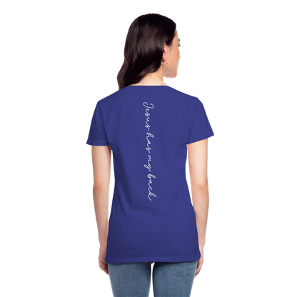 Jesus has My Back Women's T-Shirt - royal blue