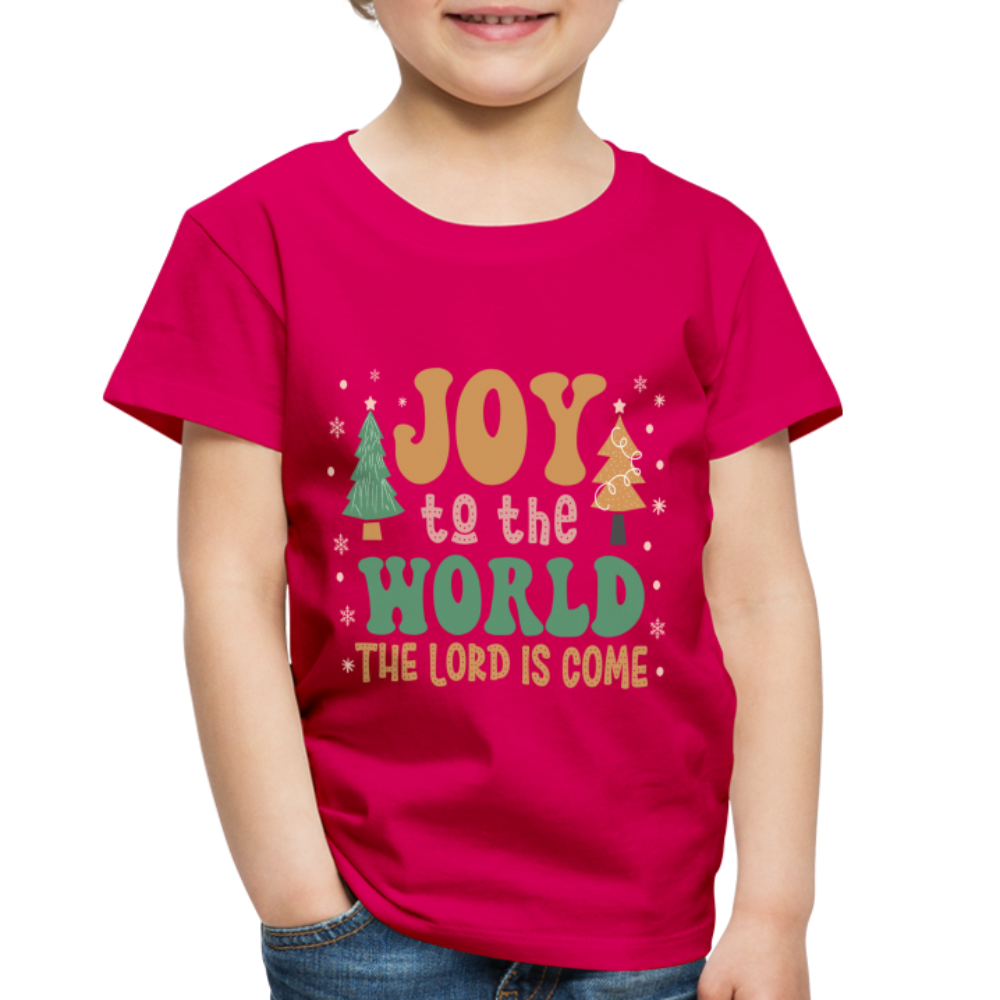 Joy to the Lord Christmas Family Toddler Premium T-Shirt - dark pink