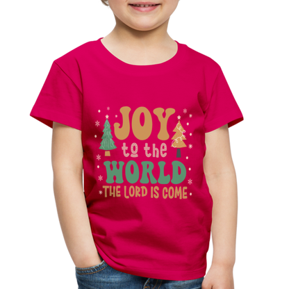 Joy to the Lord Christmas Family Toddler Premium T-Shirt - dark pink