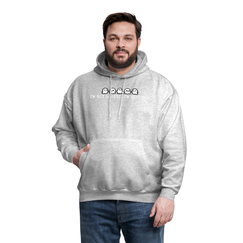 I'm Not Scared I'm Saved (W) Men's Hoodie - heather gray