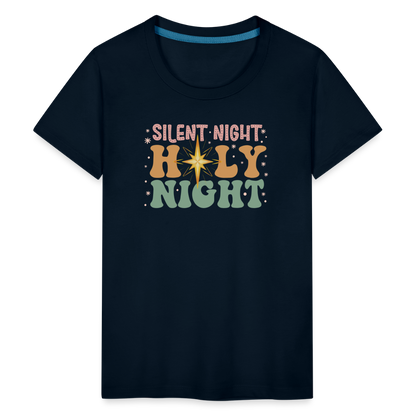 Silent Night Christmas Family Kids' Premium T-Shirt - deep navy