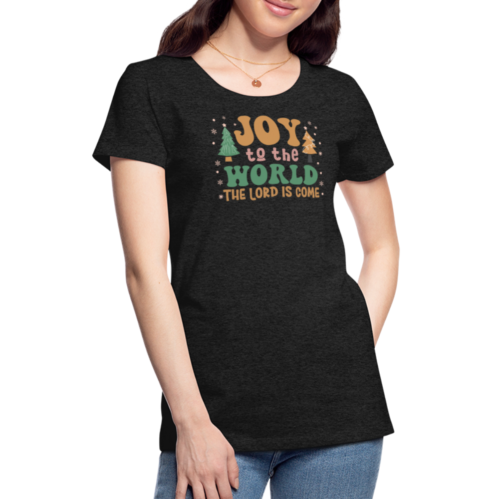 Joy to the World Christmas Family Women’s Premium T-Shirt - charcoal grey