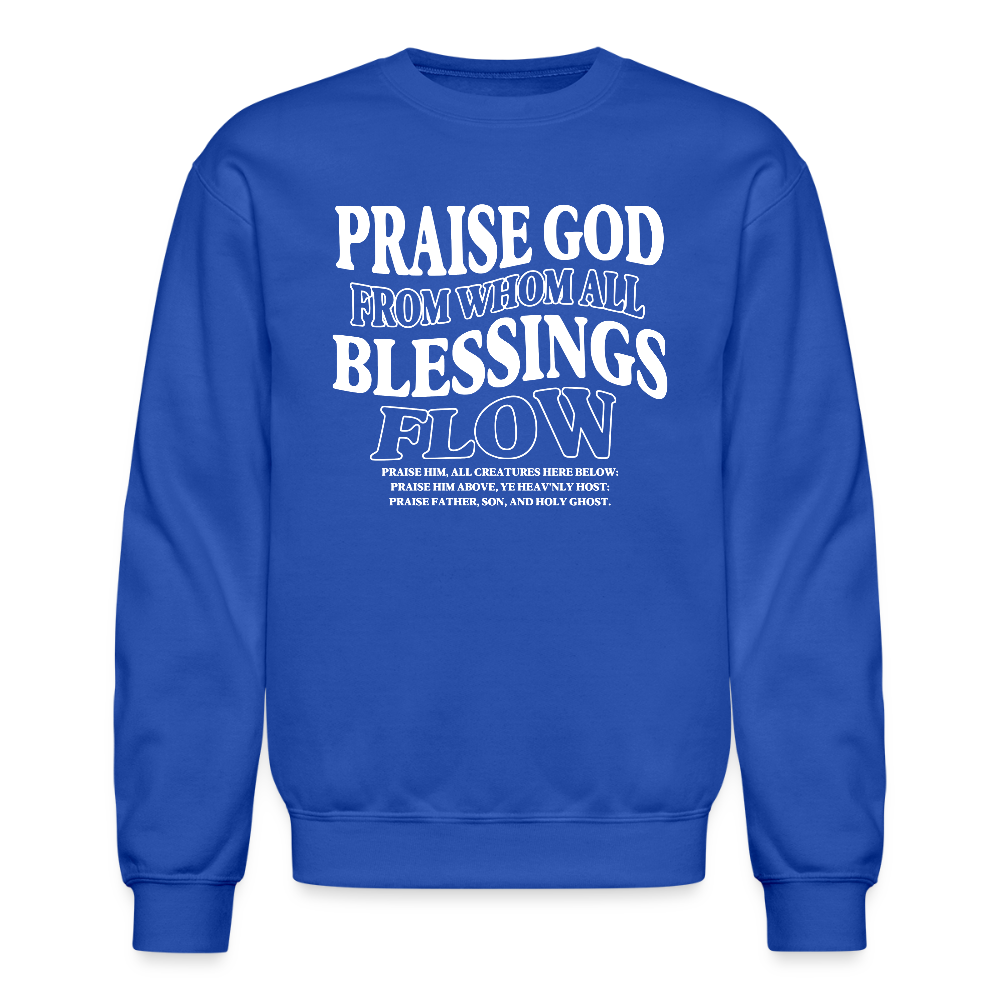 Praise God from Whom All Blessings Flow Men's Sweater - royal blue