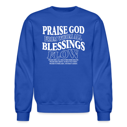 Praise God from Whom All Blessings Flow Men's Sweater - royal blue