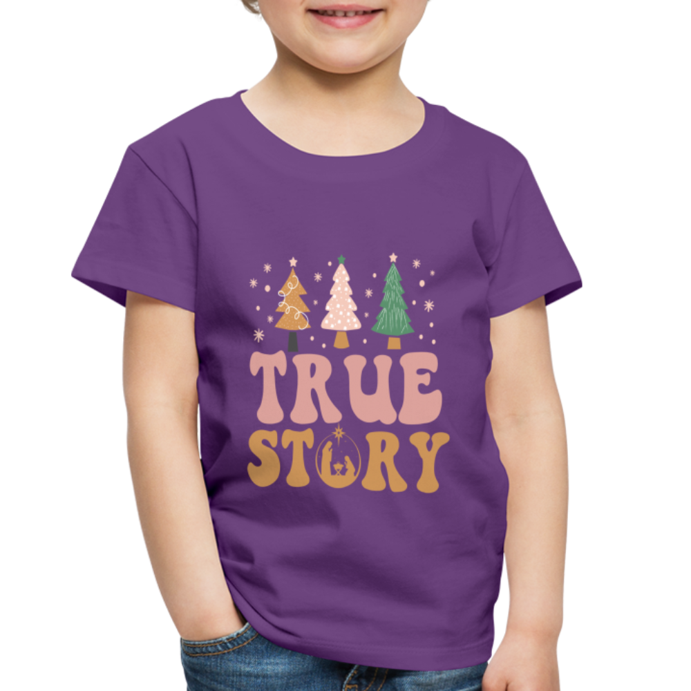 True Story Christmas Family Toddler Premium T-Shirt - purple