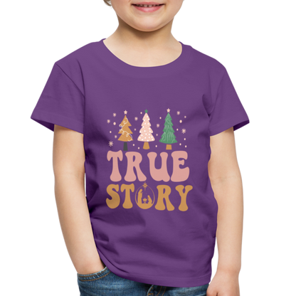 True Story Christmas Family Toddler Premium T-Shirt - purple