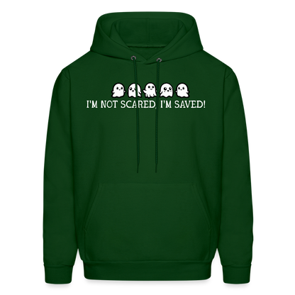 I'm Not Scared I'm Saved (W) Men's Hoodie - forest green