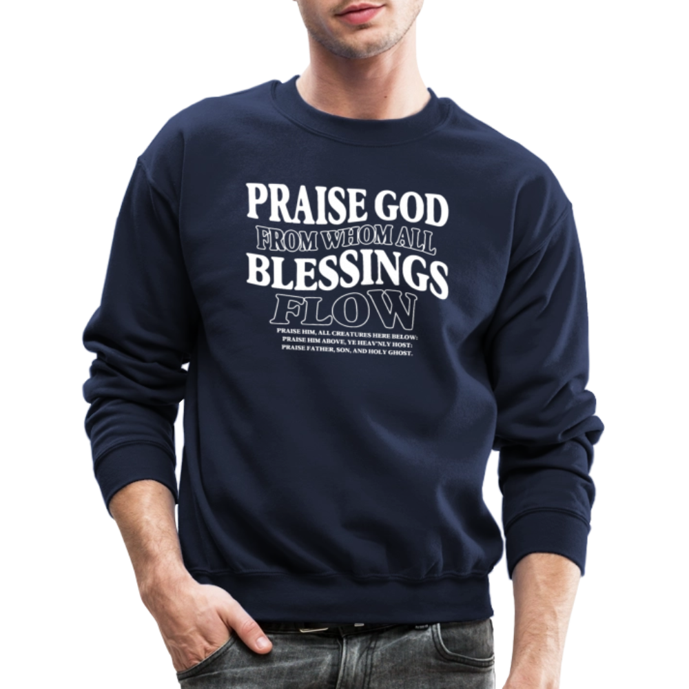 Praise God from Whom All Blessings Flow Men's Sweater - navy