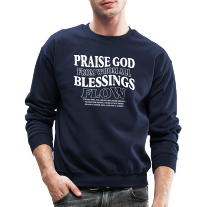 Praise God from Whom All Blessings Flow Men's Sweater - navy