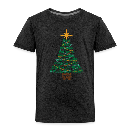 Names of Jesus Christmas Tree Toddler Shirt - charcoal grey