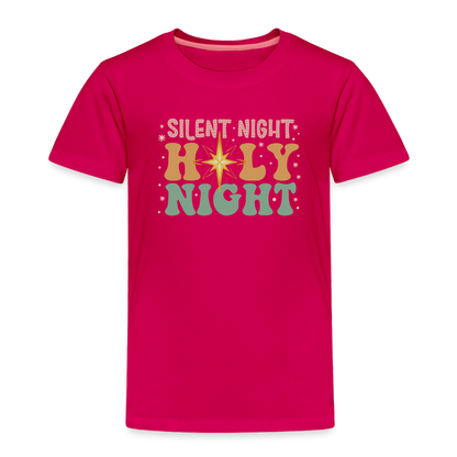 Silent Night Christmas Family Toddler Premium T-Shirt - dark pink