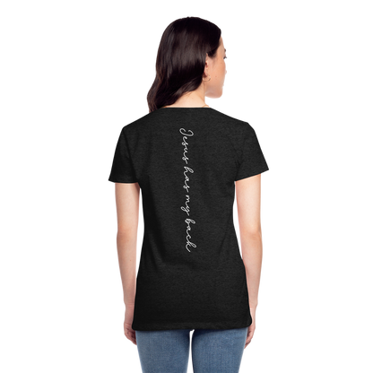 Jesus has My Back Women's T-Shirt - charcoal grey