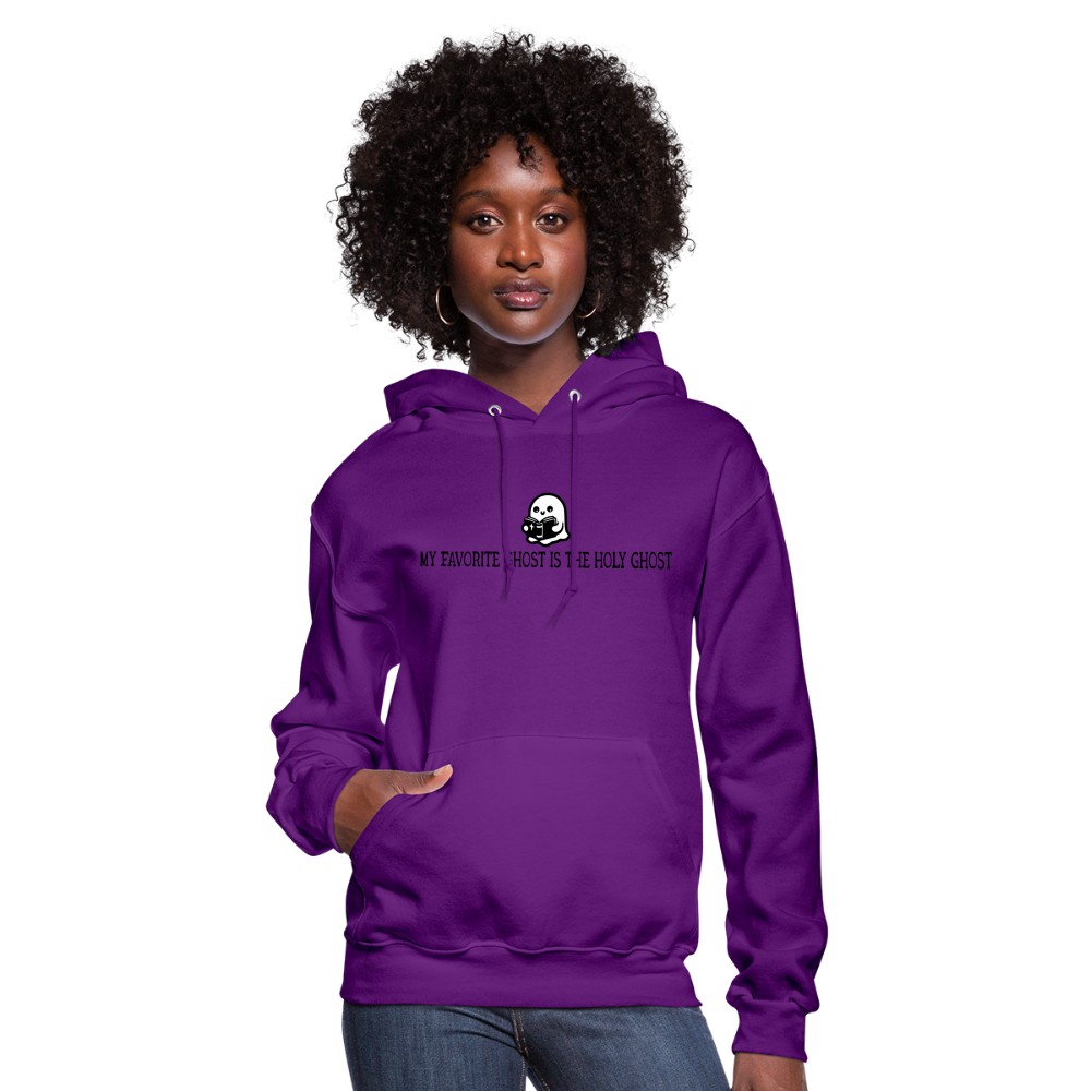 My Favorite Ghost is the Holy Ghost (Bible) Women's Hoodie - purple