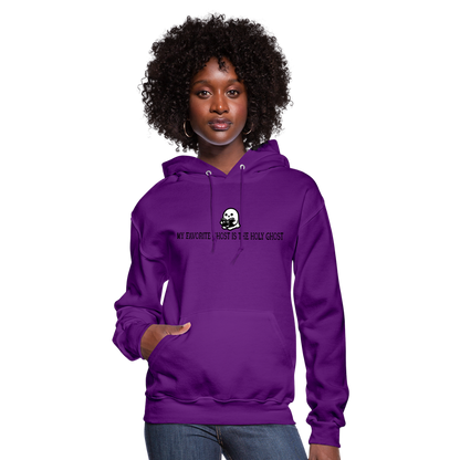 My Favorite Ghost is the Holy Ghost (Bible) Women's Hoodie - purple