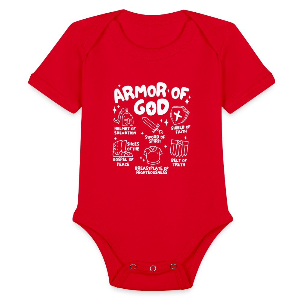 Armor of God Baby Onesie Bodysuit - red