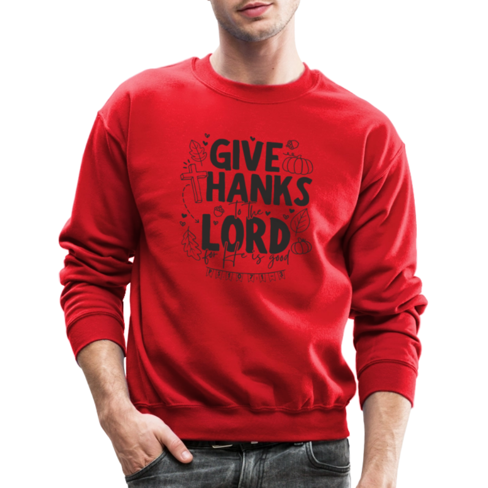 Give Thanks to the Lord Men's Sweater - red