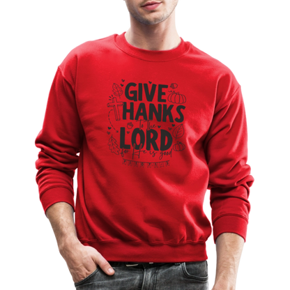 Give Thanks to the Lord Men's Sweater - red