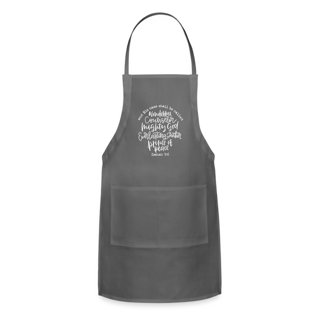 And His Name Shall Be Called Apron - charcoal