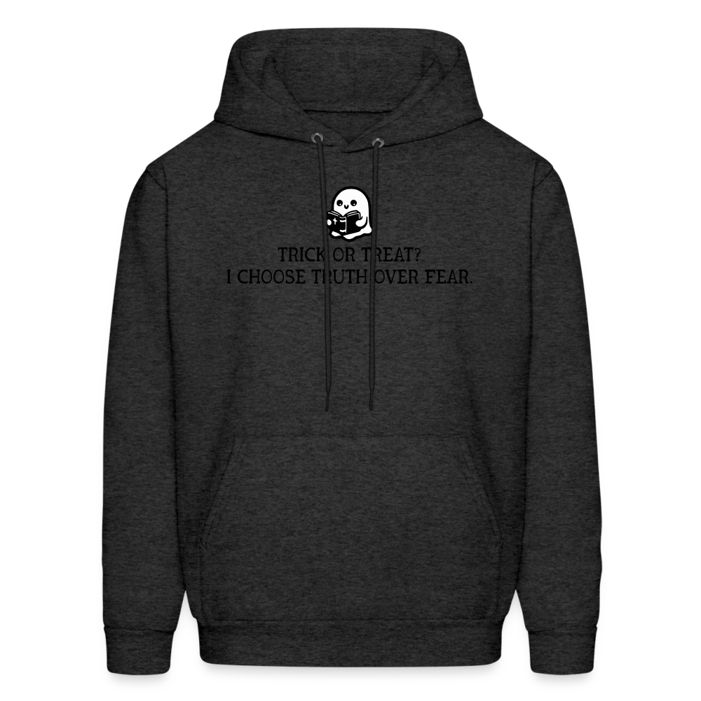 Trick or Treat I Choose Truth (Bible) Men's Hoodie - charcoal grey