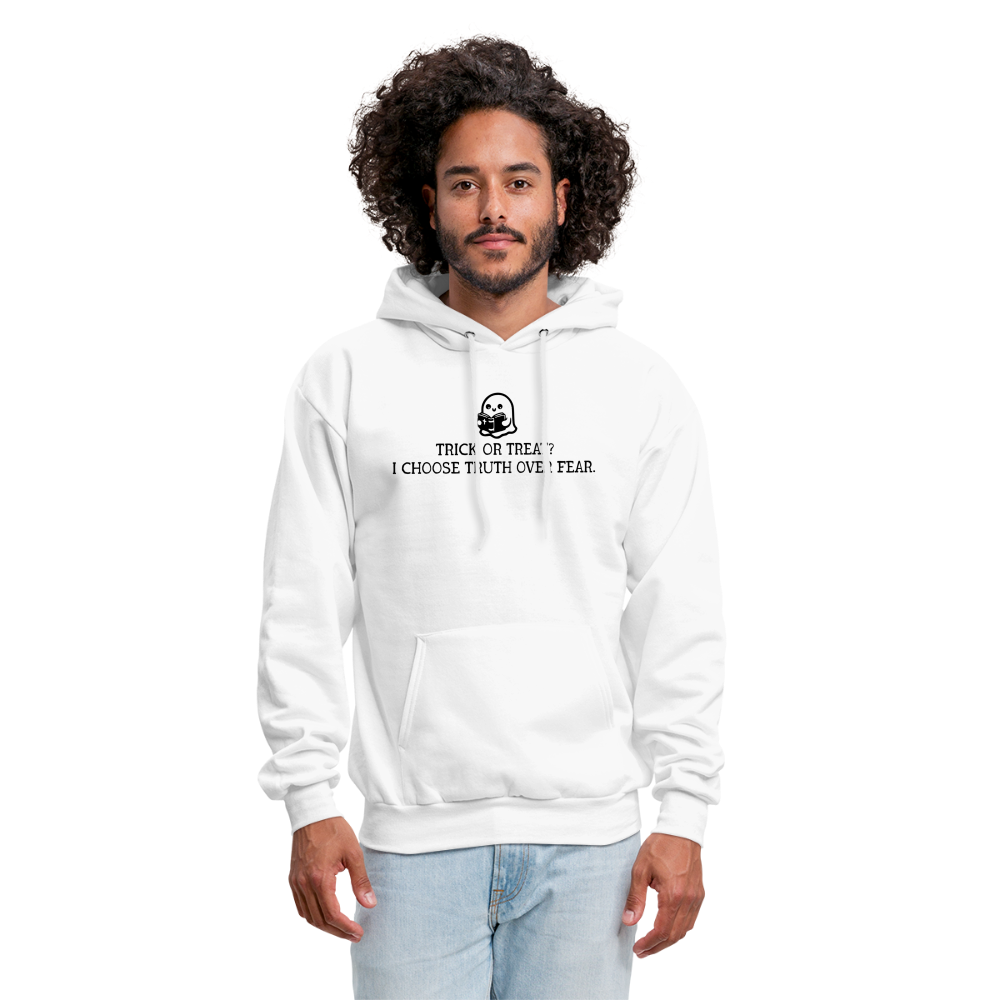 Trick or Treat I Choose Truth (Bible) Men's Hoodie - white