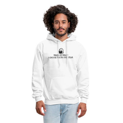 Trick or Treat I Choose Truth (Bible) Men's Hoodie - white