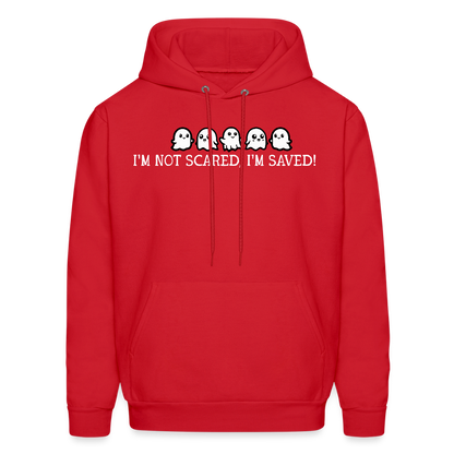 I'm Not Scared I'm Saved (W) Men's Hoodie - red