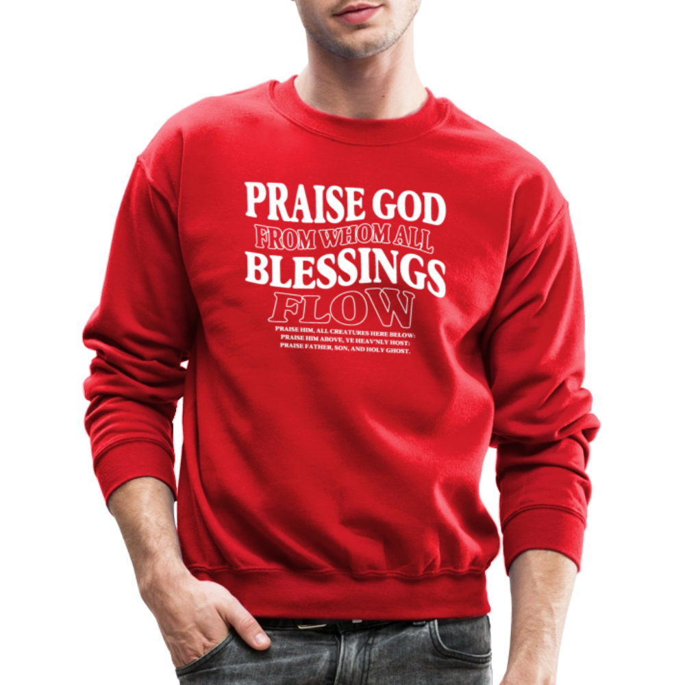 Praise God from Whom All Blessings Flow Men's Sweater - red