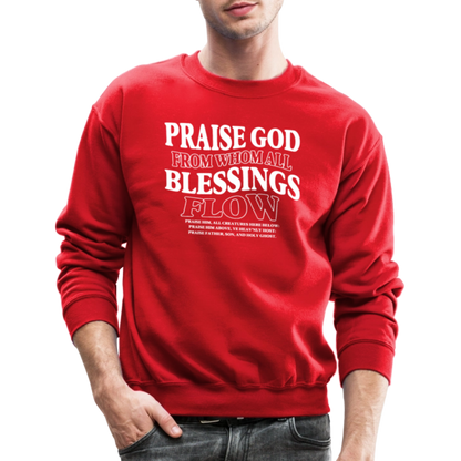 Praise God from Whom All Blessings Flow Men's Sweater - red