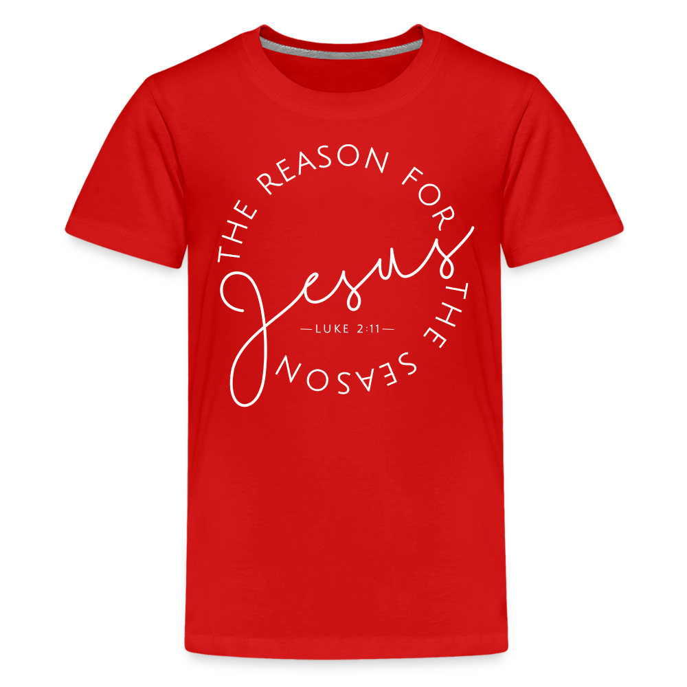 The Reason for the Season (W) Christmas Kids' Premium T-Shirt - red