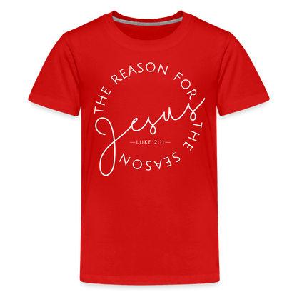 The Reason for the Season (W) Christmas Kids' Premium T-Shirt - red