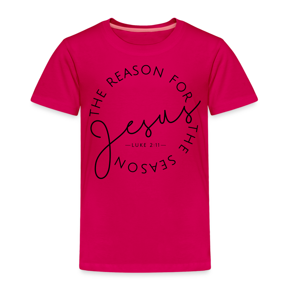 The Reason for the Season Christmas Family Toddler Shirt - dark pink