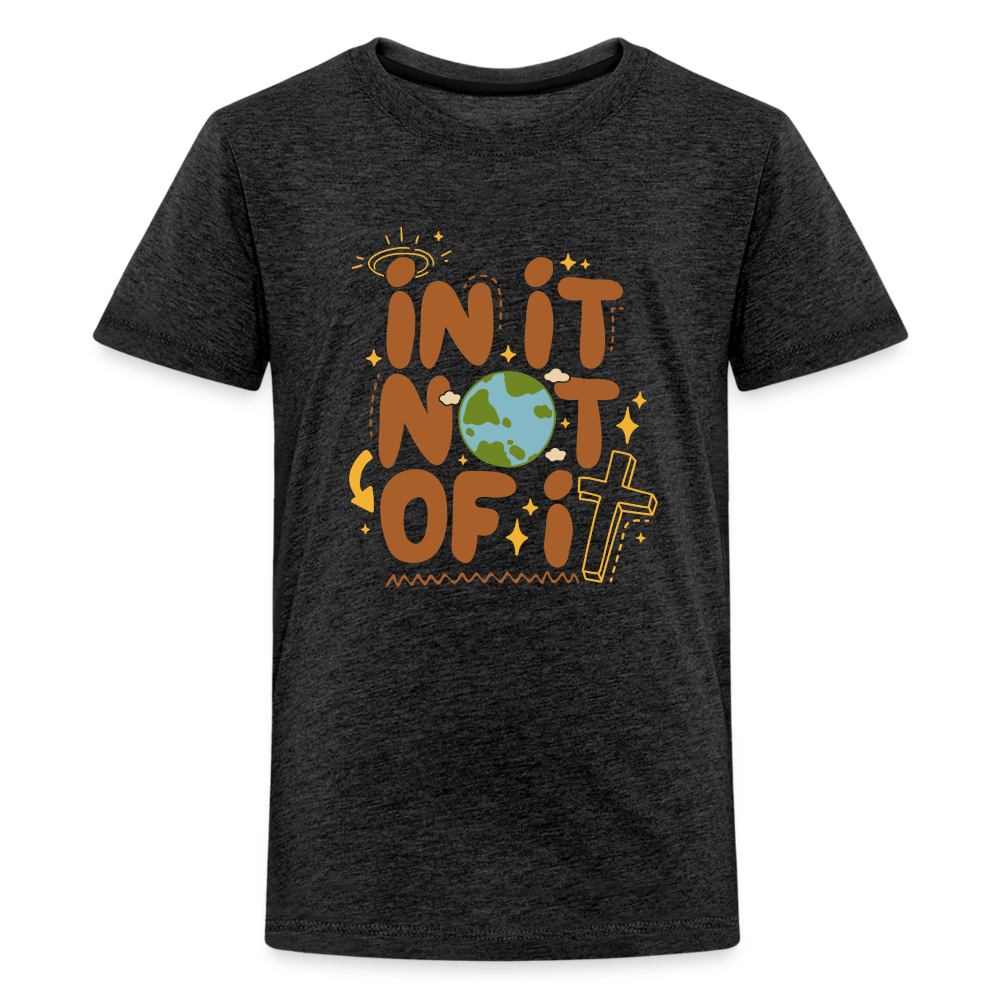 In It Not of It Baby Kid's T-Shirt - charcoal grey