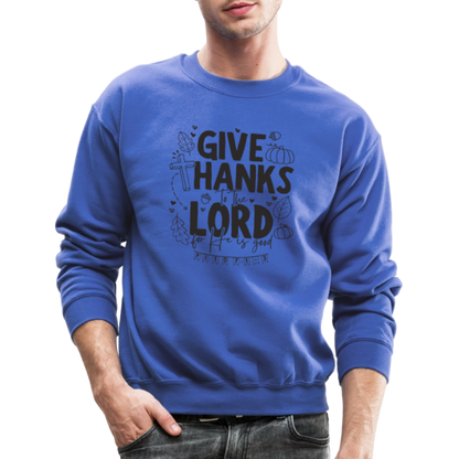 Give Thanks to the Lord Men's Sweater - royal blue