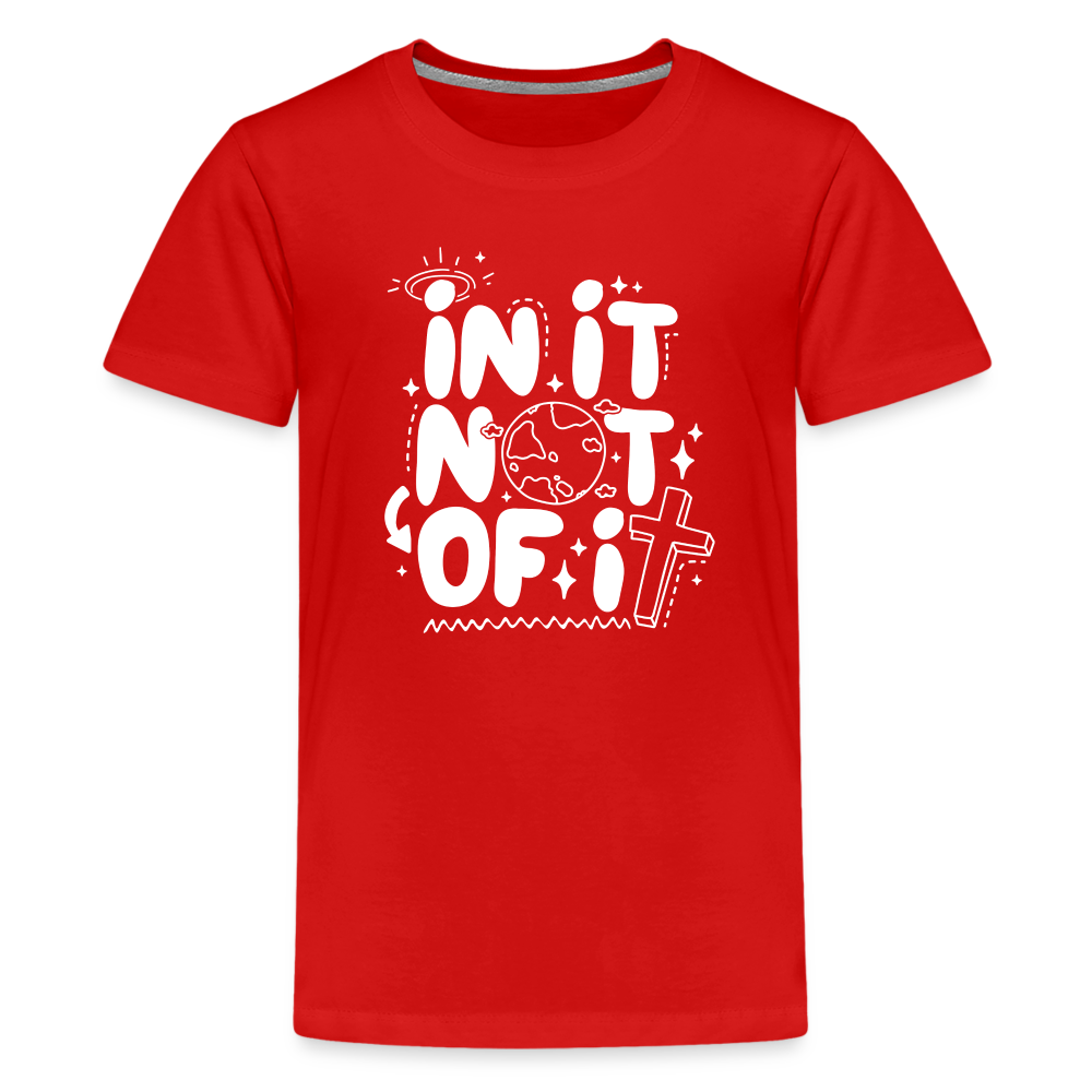 In It Not of It Kid's (W) T-Shirt - red