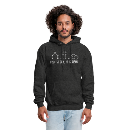 True Story He is Risen (W) Men's Sweater - charcoal grey