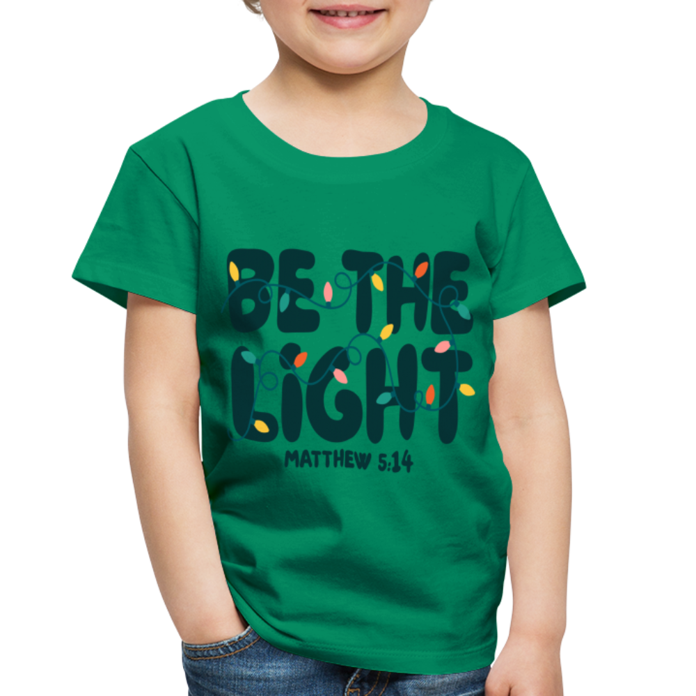 Be the Light Christmas Toddler Shirt - kelly green