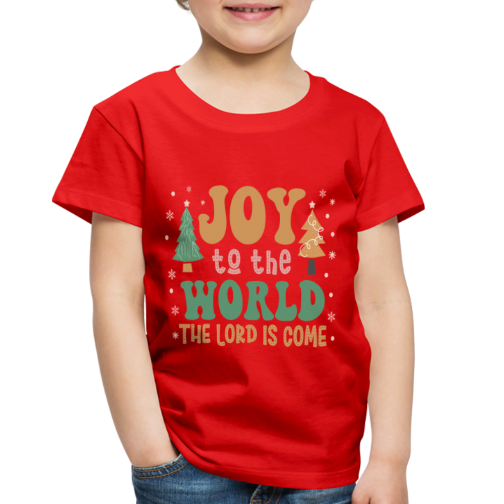 Joy to the Lord Christmas Family Toddler Premium T-Shirt - red