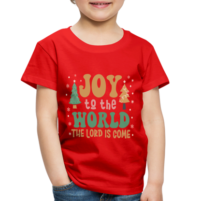 Joy to the Lord Christmas Family Toddler Premium T-Shirt - red