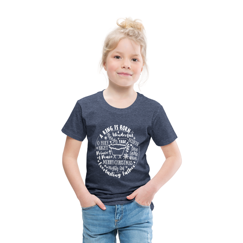 Manger Collage (W) Toddler T-Shirt - heather blue