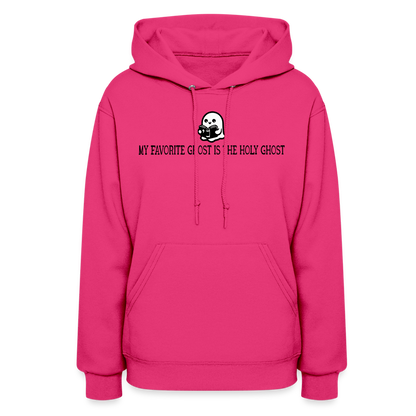 My Favorite Ghost is the Holy Ghost (Bible) Women's Hoodie - fuchsia