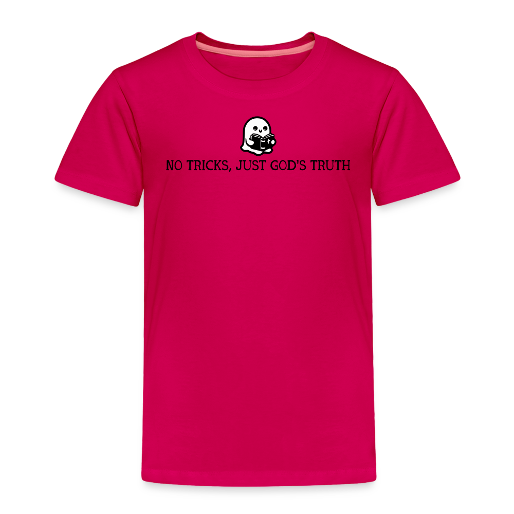 No Tricks Just God's Truth Toddler T-Shirt - dark pink