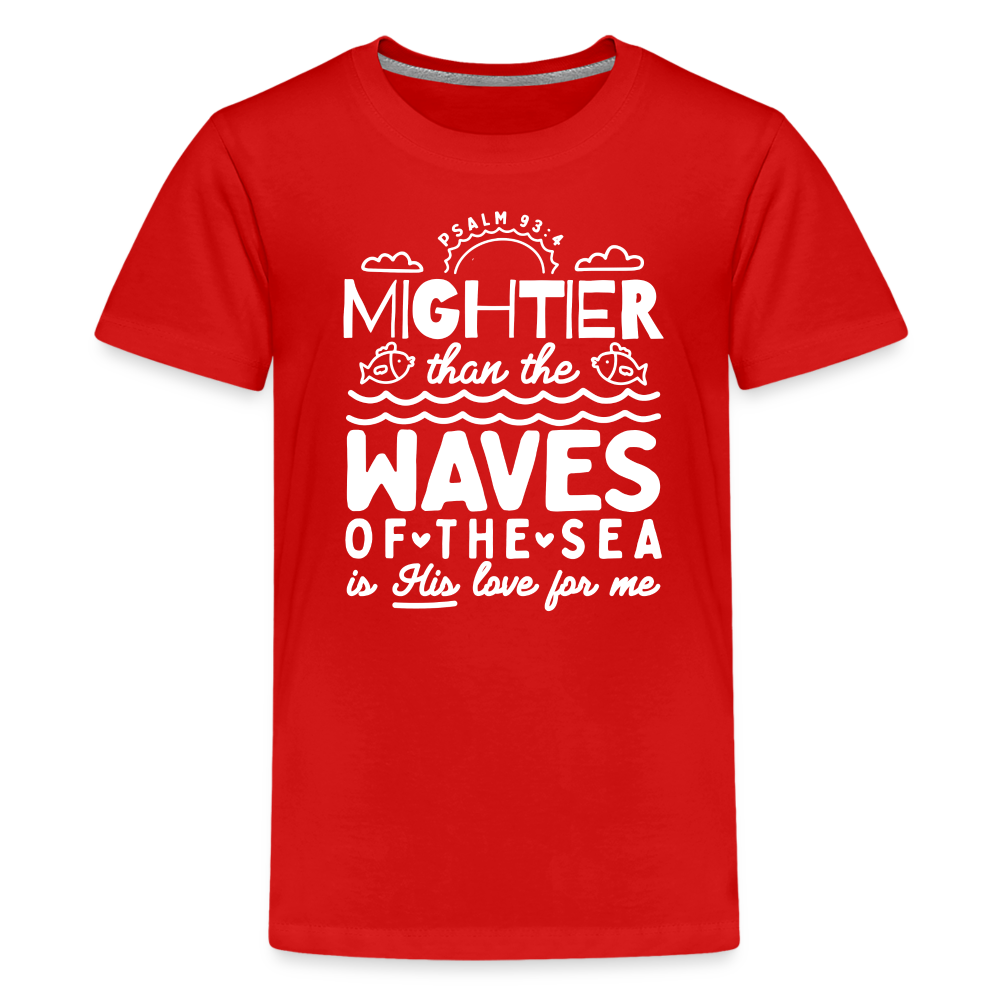 Mightier than the Waves of the Sea (W) Kid's T-Shirt - red