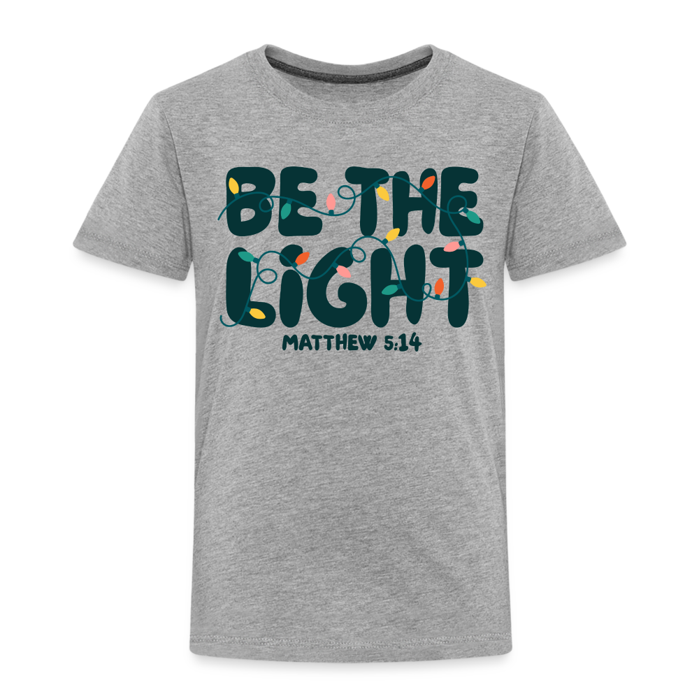 Be the Light Christmas Toddler Shirt - heather gray