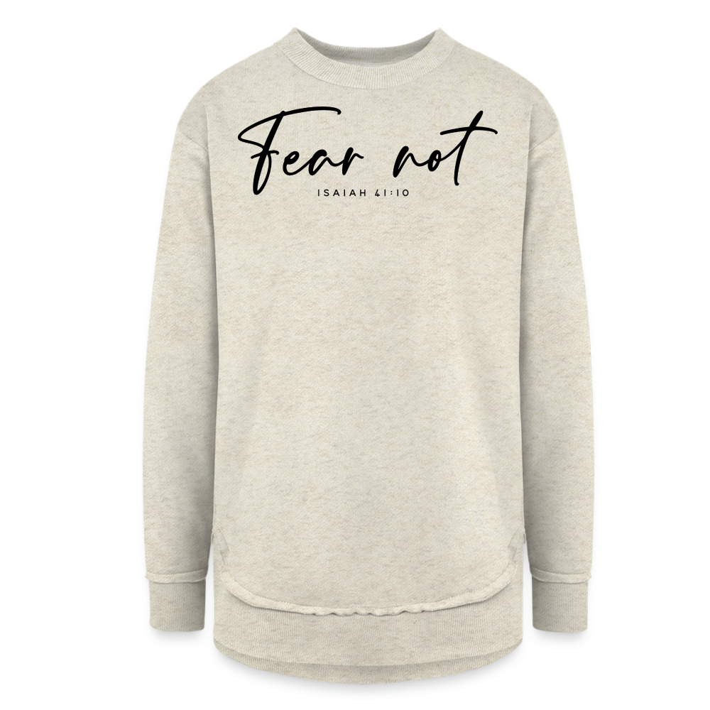 Fear Not Women's Tunic Sweater - heather oatmeal