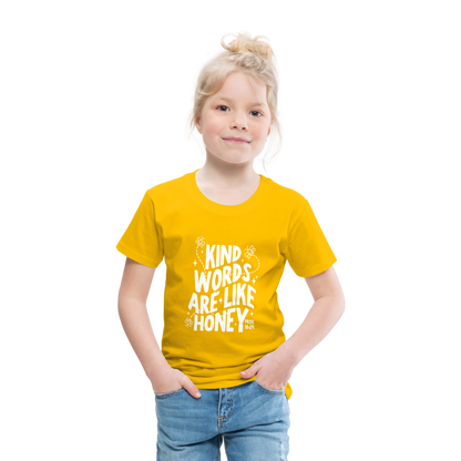 Kind Words are Like Honey (W) Toddler T-Shirt - sun yellow