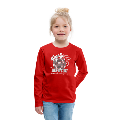 Party Like its 1517 (W) Reformation Day Kid's Long Sleeve Shirt - red