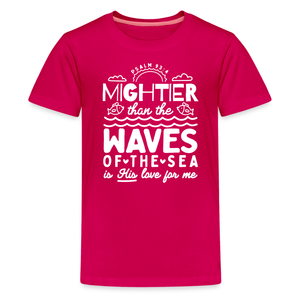 Mightier than the Waves of the Sea (W) Kid's T-Shirt - dark pink