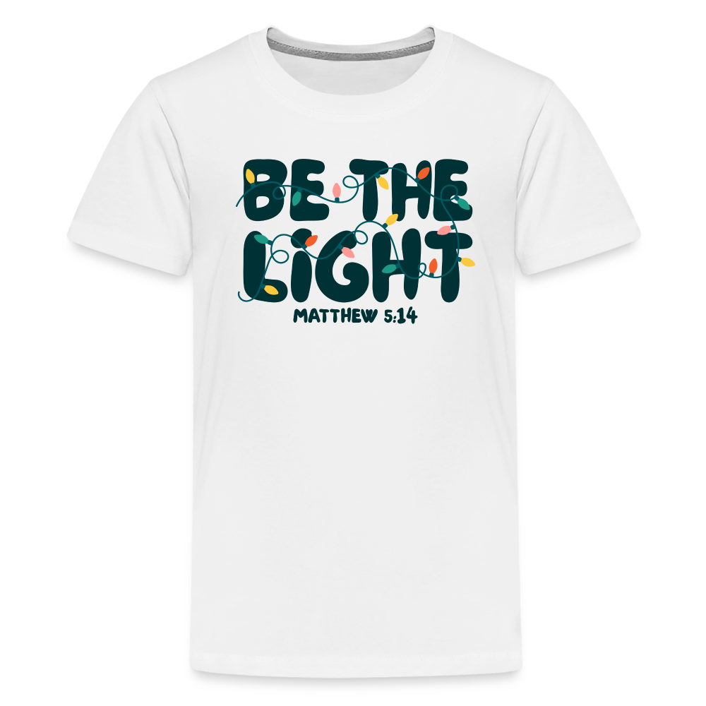 Be the Light Christmas Kid's T-Shirt - white