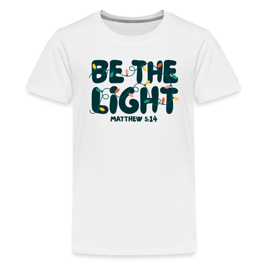 Be the Light Christmas Kid's T-Shirt - white