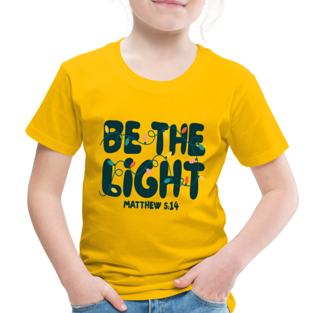 Be the Light Christmas Toddler Shirt - sun yellow